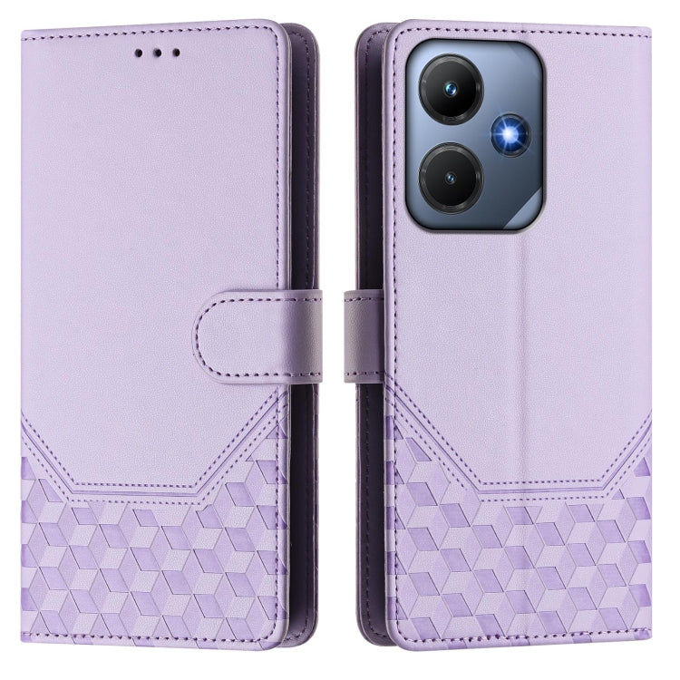 For Infinix Hot 30i Honeycomb Embossing RFID Leather Phone Case