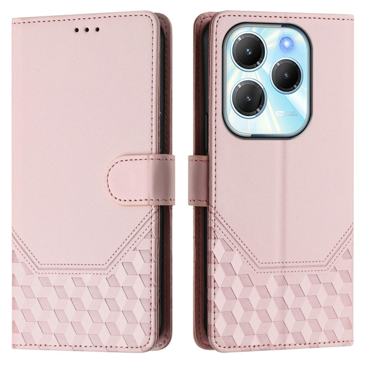 For Infinix Hot 40 4G / Hot 40 Pro 4G Honeycomb Embossing RFID Leather Phone Case