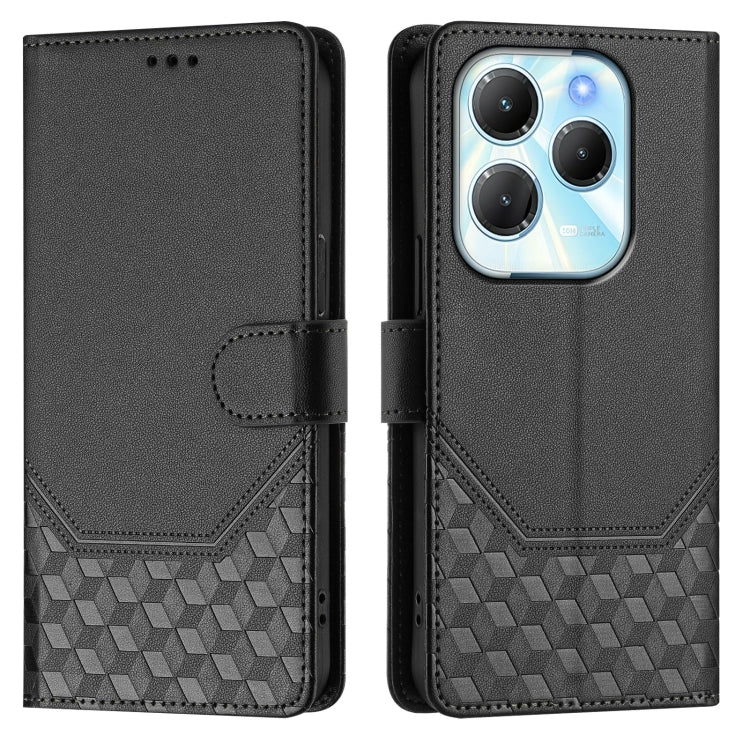 For Infinix Hot 40 4G / Hot 40 Pro 4G Honeycomb Embossing RFID Leather Phone Case