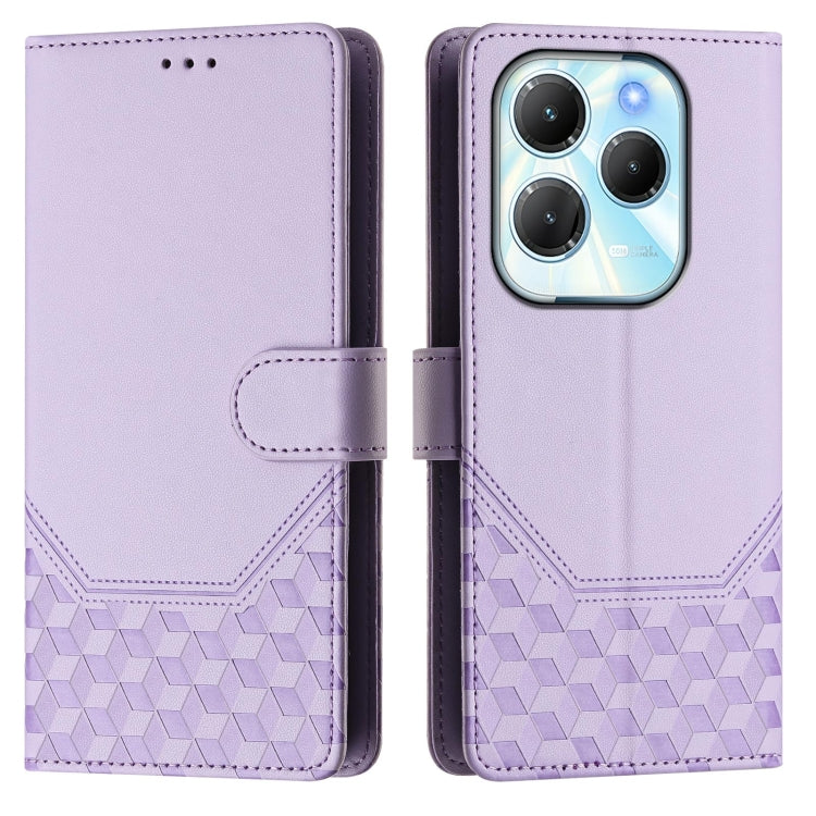 For Infinix Hot 40 4G / Hot 40 Pro 4G Honeycomb Embossing RFID Leather Phone Case