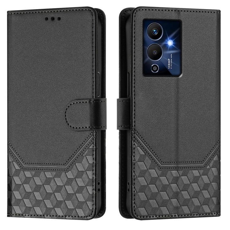For Infinix Note 12 Pro 5G Honeycomb Embossing RFID Leather Phone Case