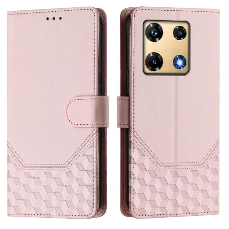 For Infinix Note 30 Pro 4G Honeycomb Embossing RFID Leather Phone Case