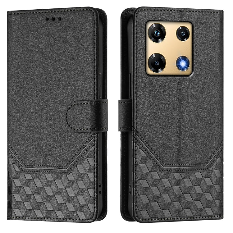 For Infinix Note 30 Pro 4G Honeycomb Embossing RFID Leather Phone Case