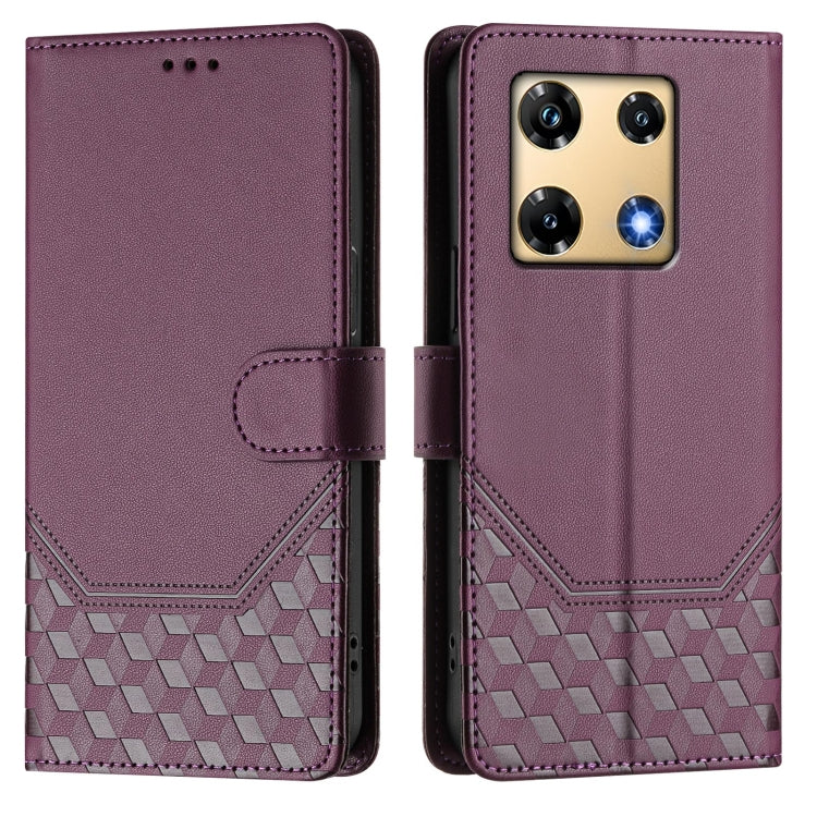 For Infinix Note 30 Pro 4G Honeycomb Embossing RFID Leather Phone Case