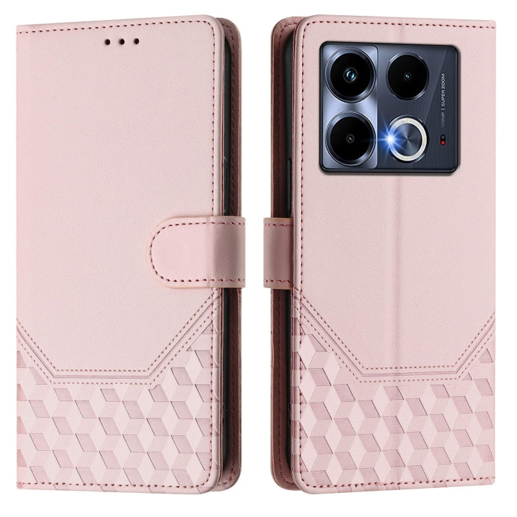 For Infinix Note 40 5G Honeycomb Embossing RFID Leather Phone Case