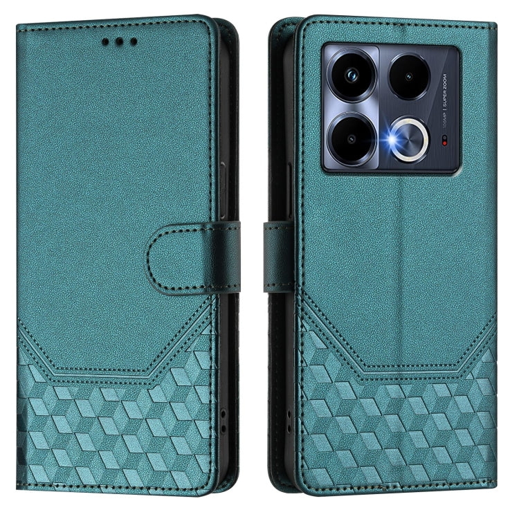 For Infinix Note 40 5G Honeycomb Embossing RFID Leather Phone Case