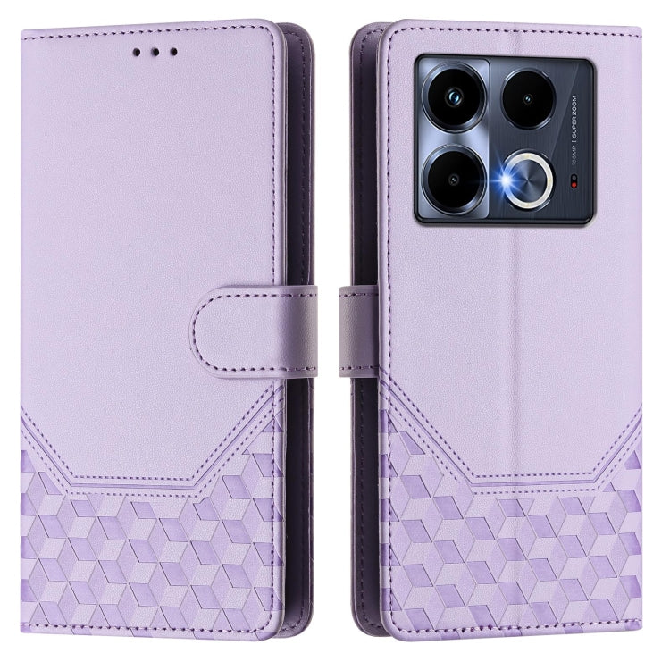 For Infinix Note 40 5G Honeycomb Embossing RFID Leather Phone Case