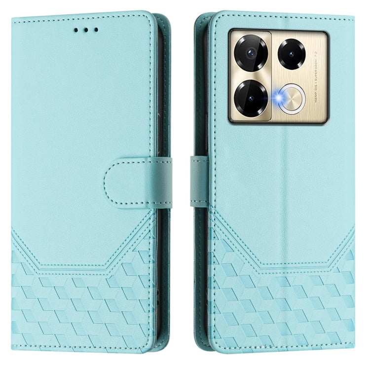 For Infinix Note 40 Pro+ 5G Honeycomb Embossing RFID Leather Phone Case