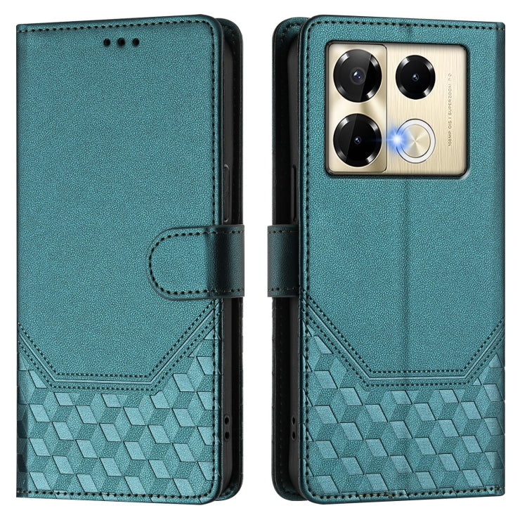 For Infinix Note 40 Pro+ 5G Honeycomb Embossing RFID Leather Phone Case