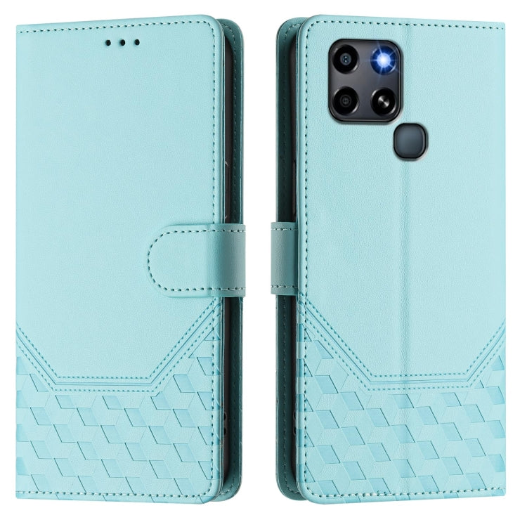For Infinix Smart 6 / 6 Plus / 6 HD Honeycomb Embossing RFID Leather Phone Case