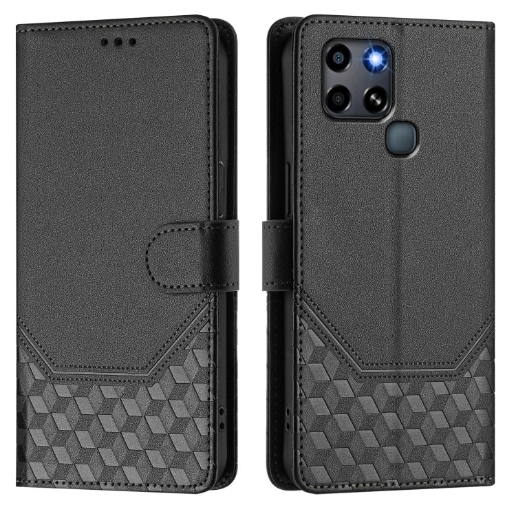 For Infinix Smart 6 / 6 Plus / 6 HD Honeycomb Embossing RFID Leather Phone Case