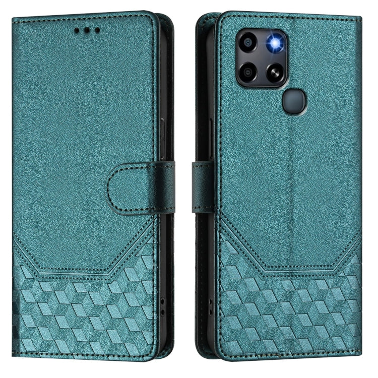 For Infinix Smart 6 / 6 Plus / 6 HD Honeycomb Embossing RFID Leather Phone Case