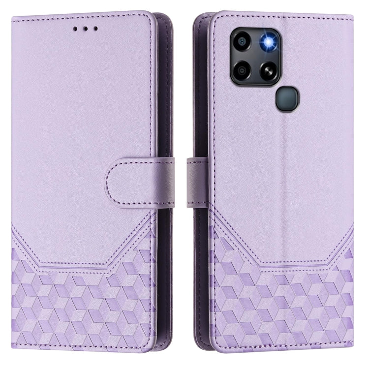 For Infinix Smart 6 / 6 Plus / 6 HD Honeycomb Embossing RFID Leather Phone Case