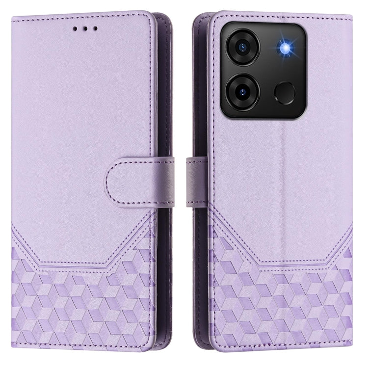For Infinix Smart 7 Plus / 7 HD / 7 India Honeycomb Embossing RFID Leather Phone Case
