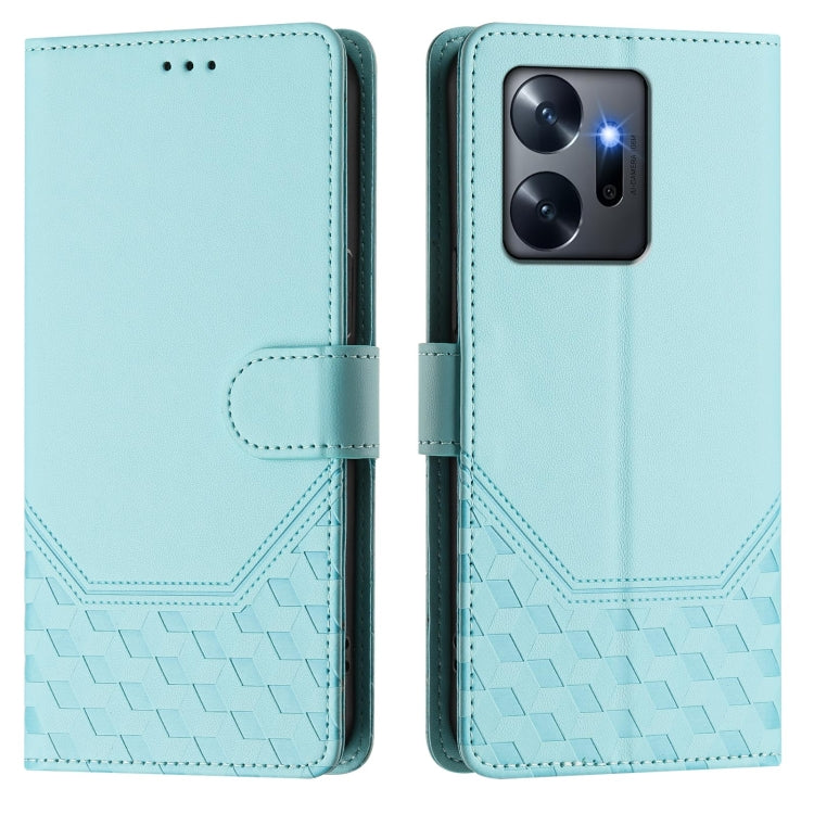 For Infinix Zero 20 Honeycomb Embossing RFID Leather Phone Case