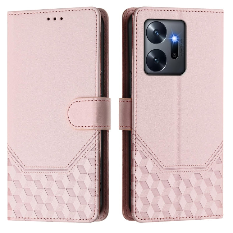 For Infinix Zero 20 Honeycomb Embossing RFID Leather Phone Case