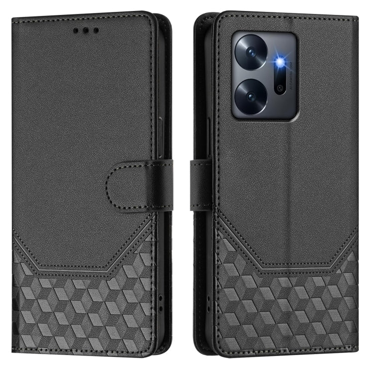 For Infinix Zero 20 Honeycomb Embossing RFID Leather Phone Case