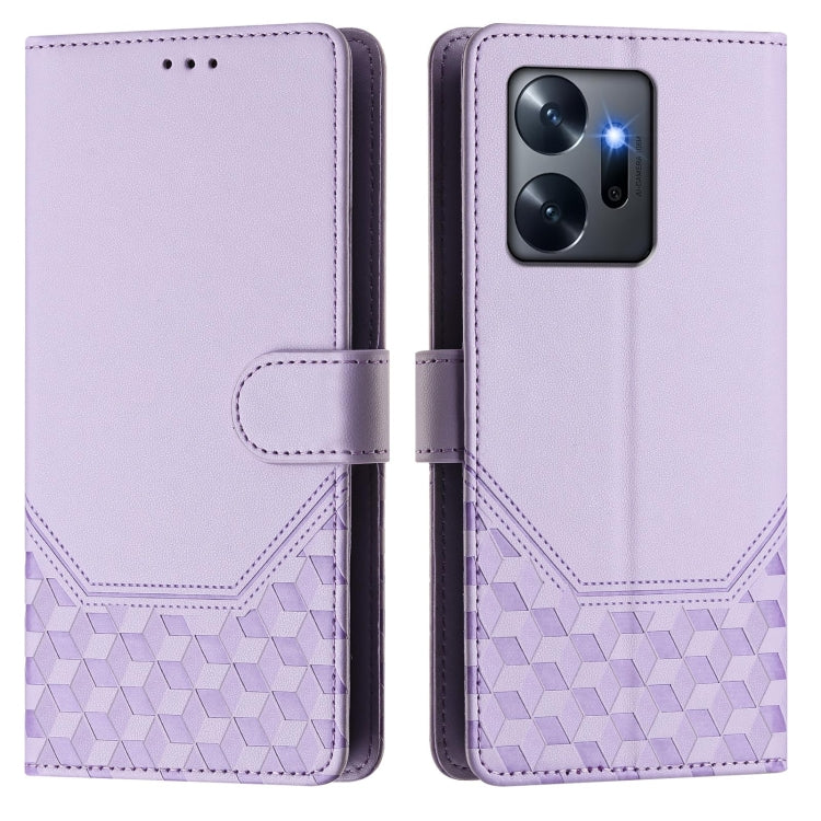 For Infinix Zero 20 Honeycomb Embossing RFID Leather Phone Case