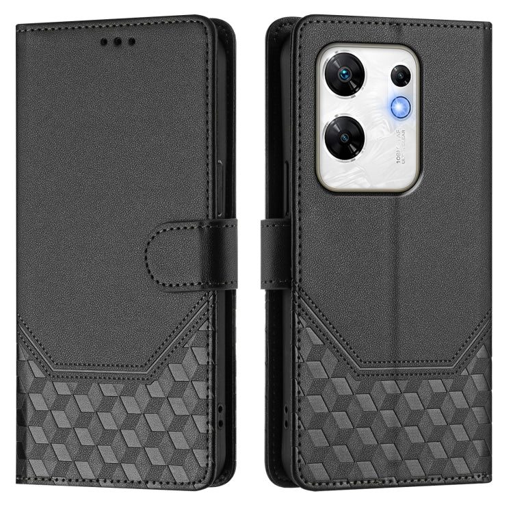 For Infinix Zero 30 4G Honeycomb Embossing RFID Leather Phone Case