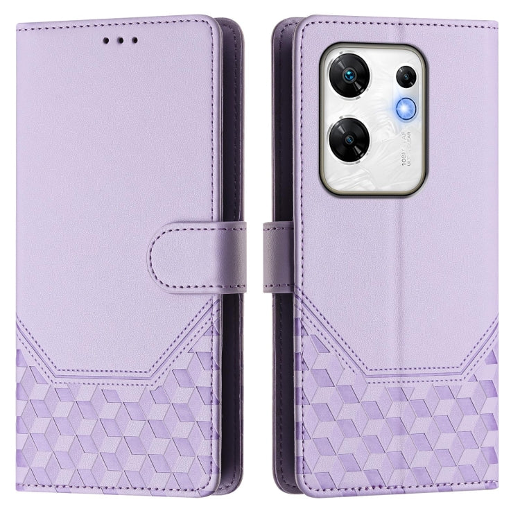 For Infinix Zero 30 4G Honeycomb Embossing RFID Leather Phone Case