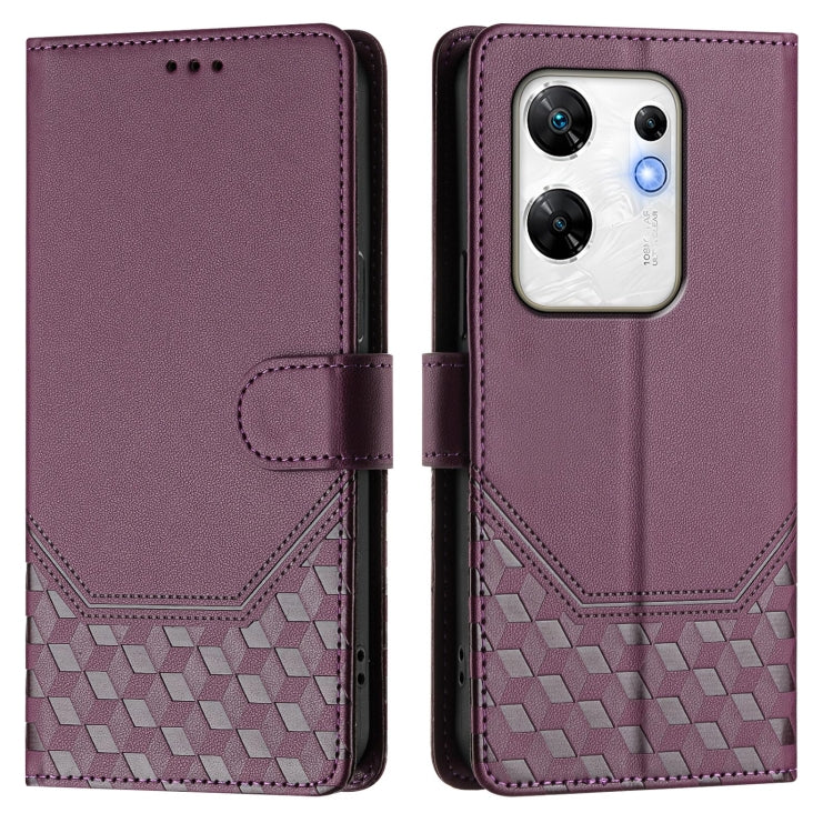 For Infinix Zero 30 4G Honeycomb Embossing RFID Leather Phone Case
