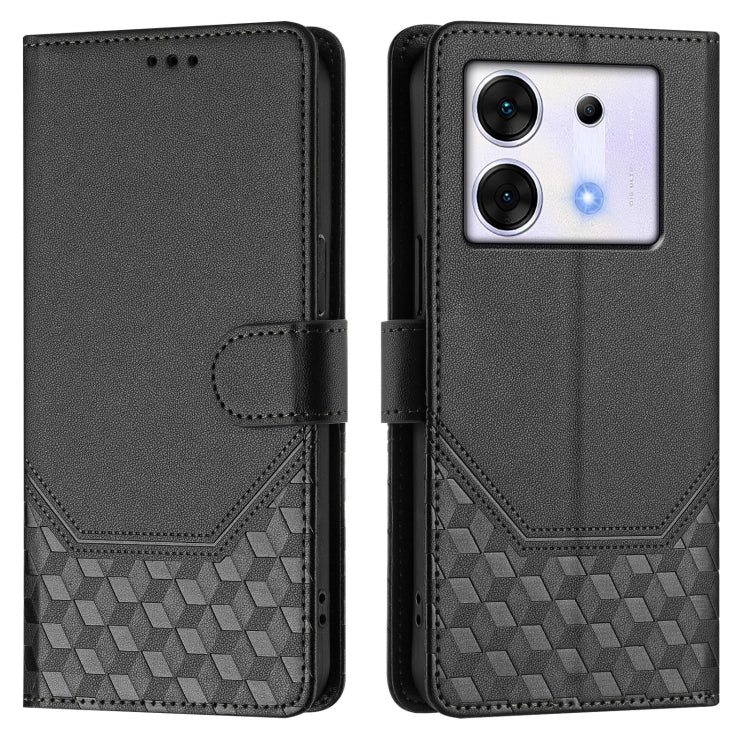For Infinix Zero 30 5G Honeycomb Embossing RFID Leather Phone Case