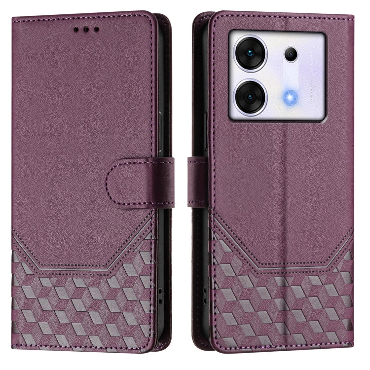 For Infinix Zero 30 5G Honeycomb Embossing RFID Leather Phone Case