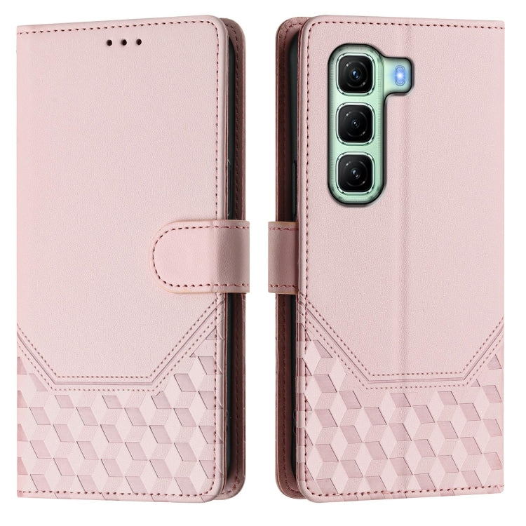 For Infinix Hot 50 4G Honeycomb Embossing RFID Leather Phone Case