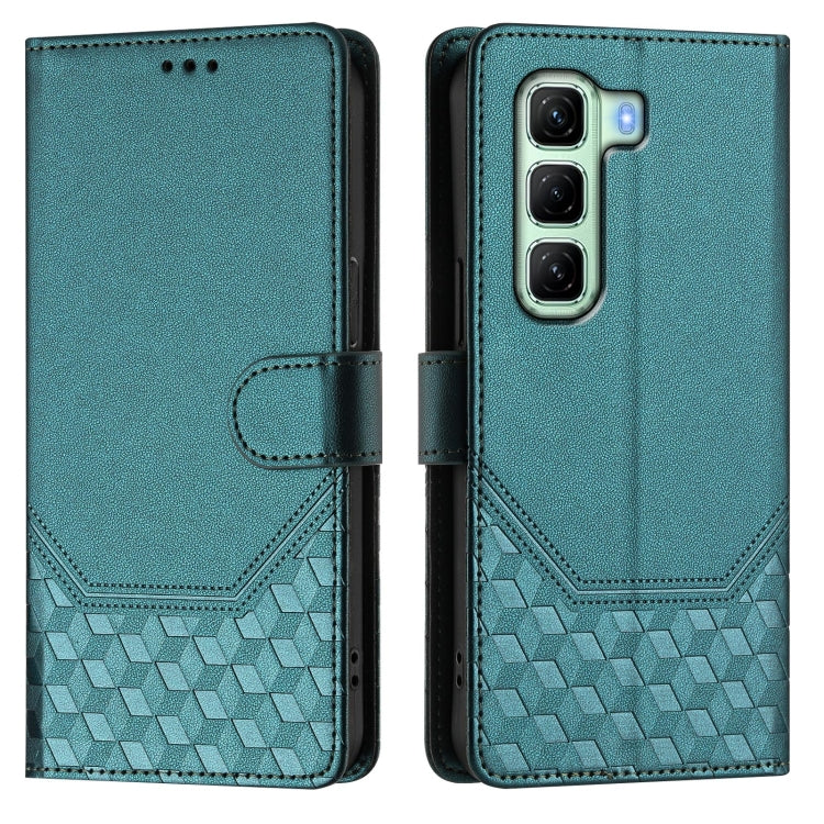 For Infinix Hot 50 4G Honeycomb Embossing RFID Leather Phone Case
