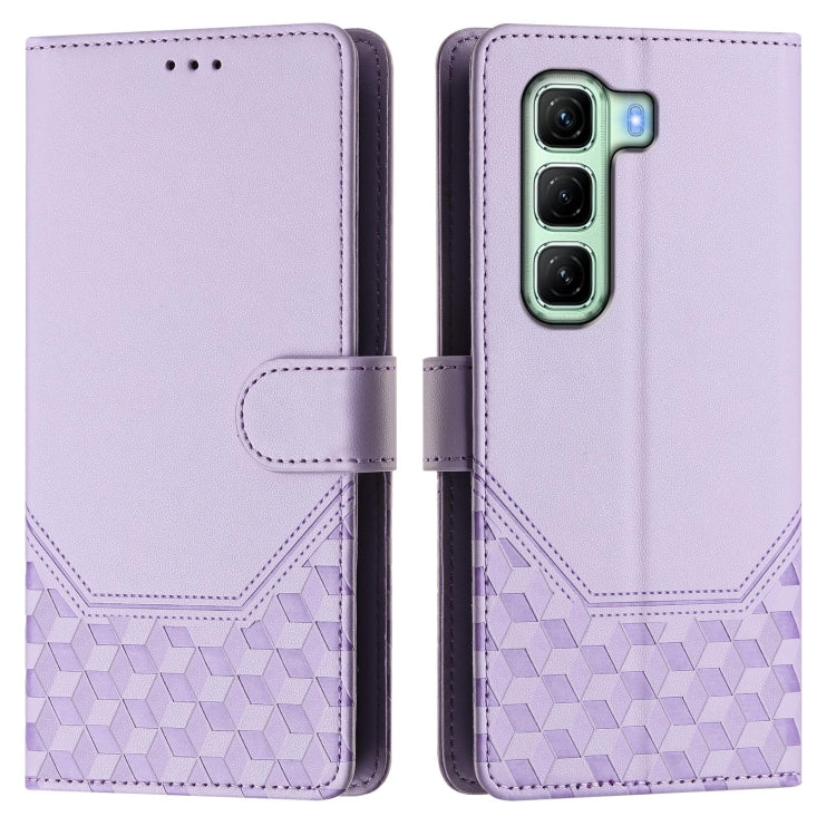 For Infinix Hot 50 4G Honeycomb Embossing RFID Leather Phone Case