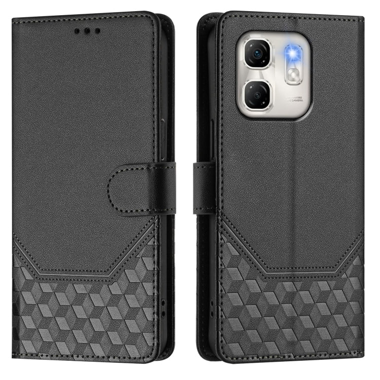 For Infinix Hot 50i 5G / Smart 9 4G Honeycomb Embossing RFID Leather Phone Case