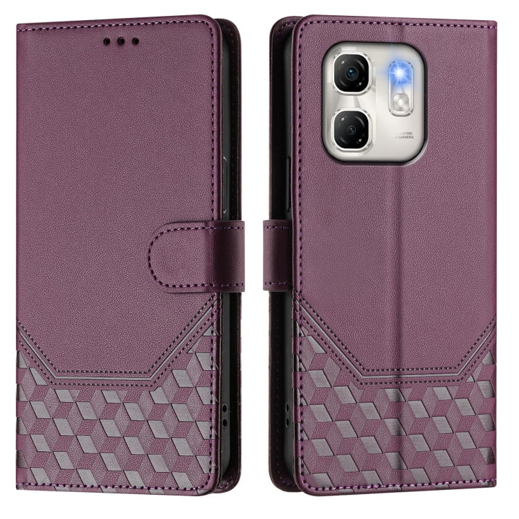For Infinix Hot 50i 5G / Smart 9 4G Honeycomb Embossing RFID Leather Phone Case