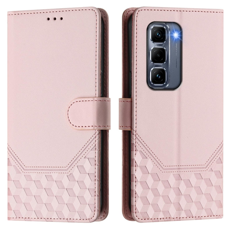 For Infinix Hot 50 Pro+ 4G Honeycomb Embossing RFID Leather Phone Case