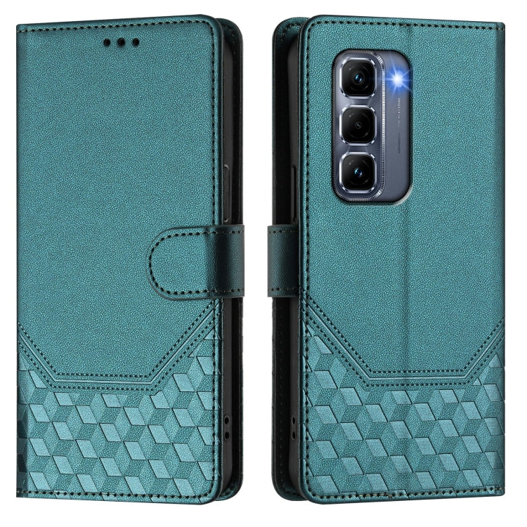For Infinix Hot 50 Pro+ 4G Honeycomb Embossing RFID Leather Phone Case