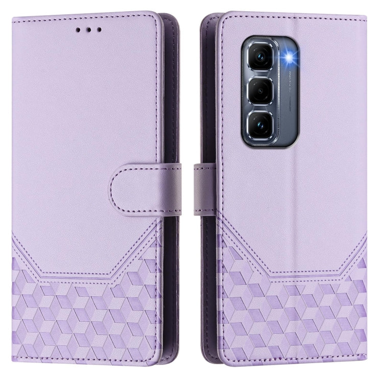 For Infinix Hot 50 Pro+ 4G Honeycomb Embossing RFID Leather Phone Case