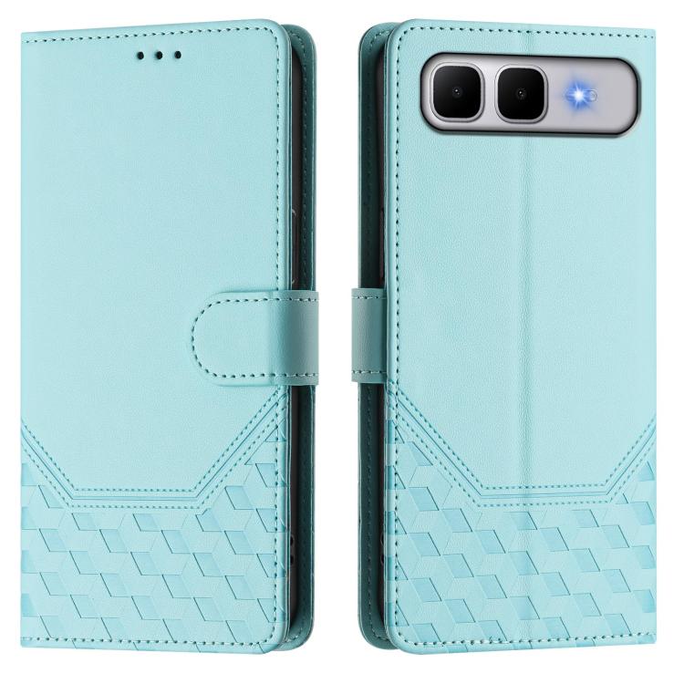 For Infinix Smart 10 Plus Honeycomb Embossing RFID Leather Phone Case