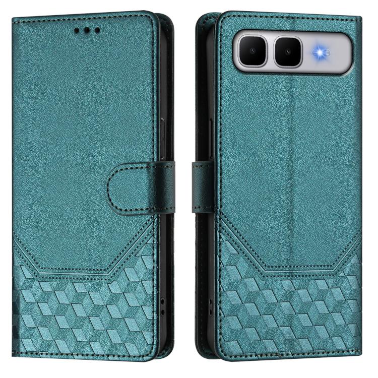For Infinix Smart 10 Plus Honeycomb Embossing RFID Leather Phone Case