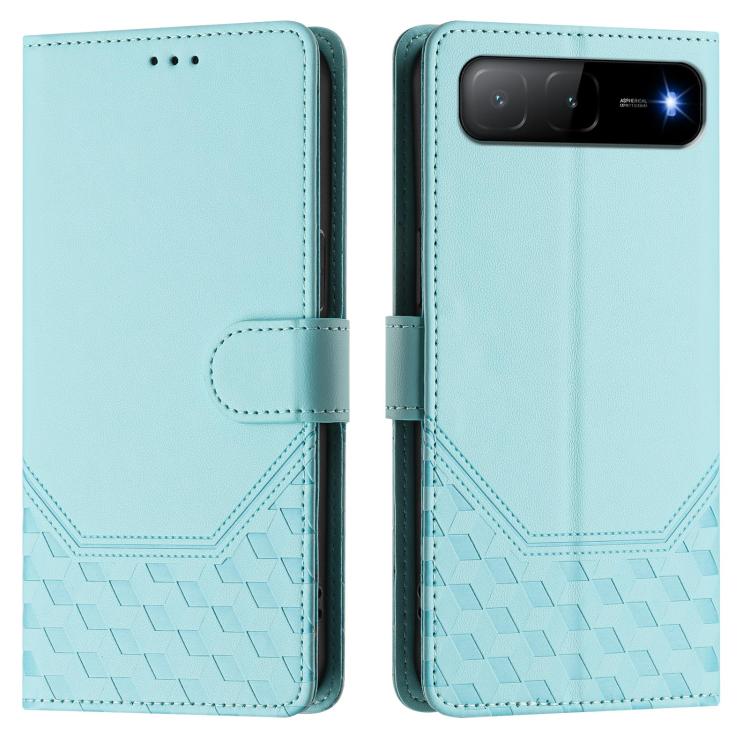 For Infinix Hot 60i 5G / Tecno Spark Go 5G Honeycomb Embossing RFID Leather Phone Case