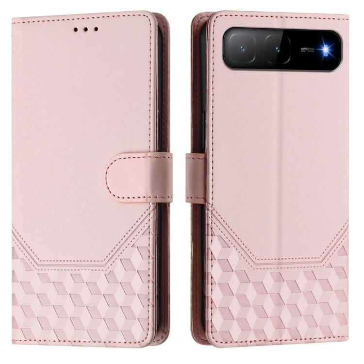For Infinix Hot 60i 5G / Tecno Spark Go 5G Honeycomb Embossing RFID Leather Phone Case
