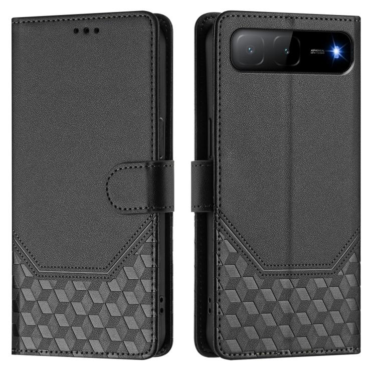 For Infinix Hot 60i 5G / Tecno Spark Go 5G Honeycomb Embossing RFID Leather Phone Case