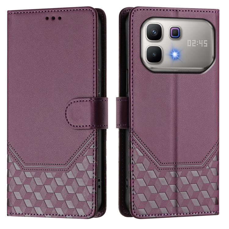 For Infinix Note 60 5G / Note 60 Pro 5G Honeycomb Embossing RFID Leather Phone Case