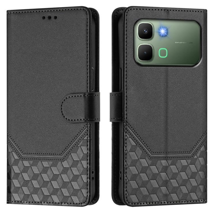 For Infinix Note Edge 5G Global Honeycomb Embossing RFID Leather Phone Case