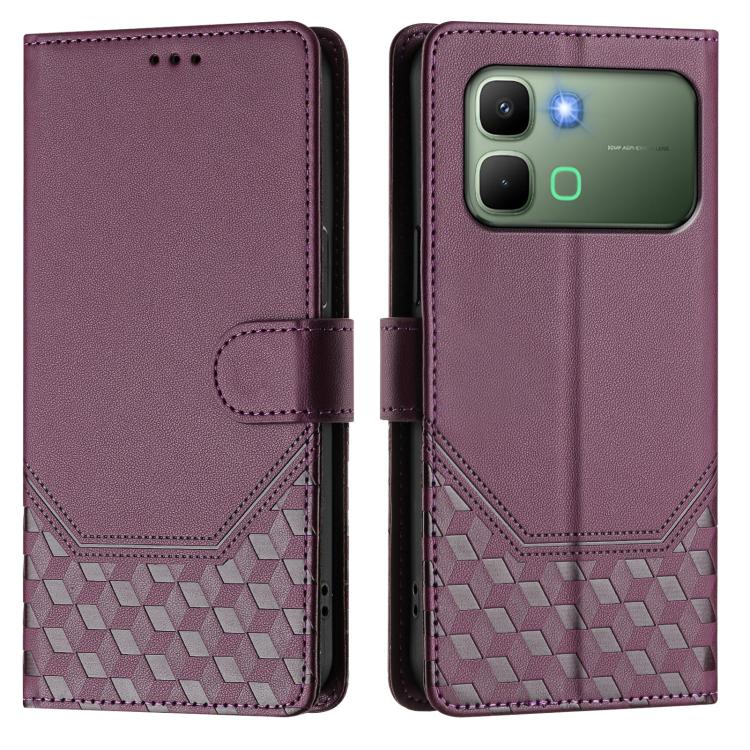 For Infinix Note Edge 5G Global Honeycomb Embossing RFID Leather Phone Case