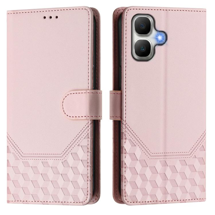 For Infinix Smart 20 4G / X6840 Honeycomb Embossing RFID Leather Phone Case