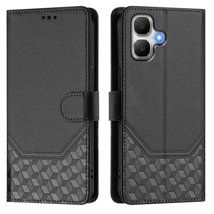 For Infinix Smart 20 4G / X6840 Honeycomb Embossing RFID Leather Phone Case