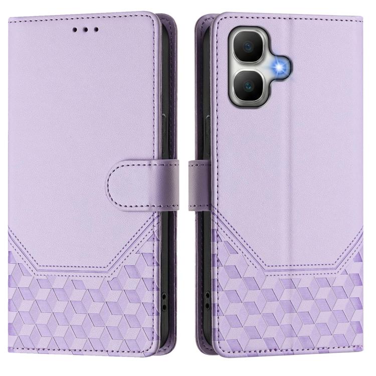 For Infinix Smart 20 4G / X6840 Honeycomb Embossing RFID Leather Phone Case