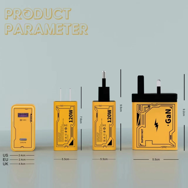 HX111 120W USB, Type-C GaN Ultra-fast Charger
