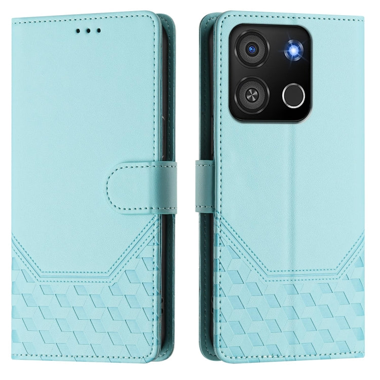 For itel A05s Honeycomb Embossing RFID Leather Phone Case
