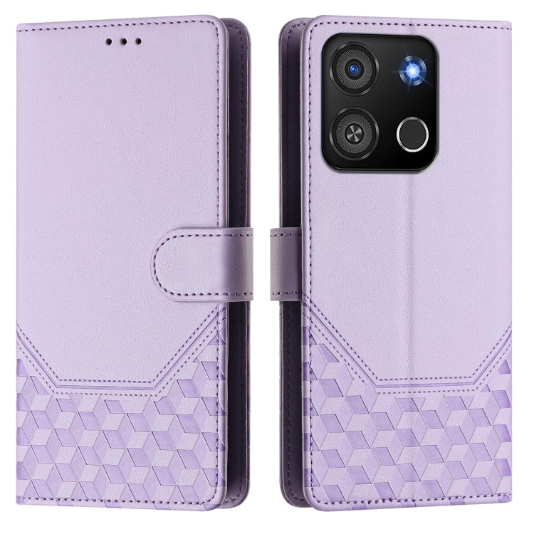 For itel A05s Honeycomb Embossing RFID Leather Phone Case