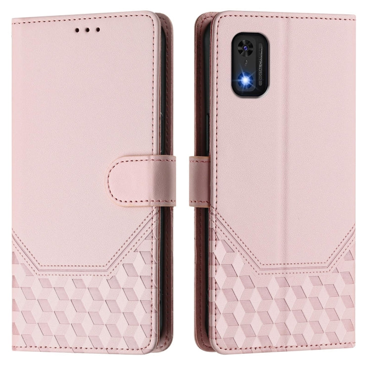 For itel A23 Pro / A17 Honeycomb Embossing RFID Leather Phone Case